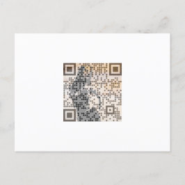 Smart Orange Shades Monochrome Indie Song Qr Code Postkarte