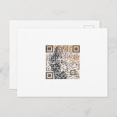 Smart Orange Shades Monochrome Indie Song Qr Code Postkarte (Vorne/Hinten)