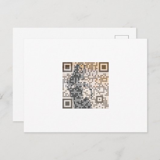 Smart Orange Shades Monochrome Indie Song Qr Code Postkarte (Vorne/Hinten)