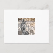 Smart Orange Shades Monochrome Indie Song Qr Code Postkarte (Vorderseite)