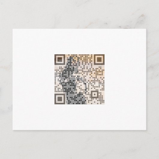 Smart Orange Shades Monochrome Indie Song Qr Code Postkarte (Vorderseite)