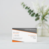 Smart Orange und Grau Berufliche Visitenkarte (Stehend Vorderseite)