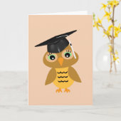 Smart Owl Graduate Karte (Gelbe Blume)
