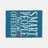 Smart People Don't Get Offended Fleecedecke (Vorderseite (Horizontal))