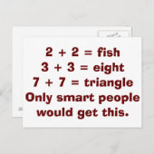 Smart People Mathematik Postkarten (Vorne/Hinten)