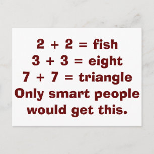 Smart People Mathematik Postkarten