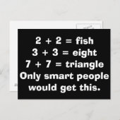 Smart People Mathematik Postkarten (Vorne/Hinten)