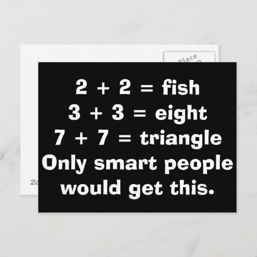 Smart People Mathematik Postkarten (Vorne/Hinten)