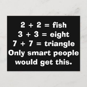 Smart People Mathematik Postkarten