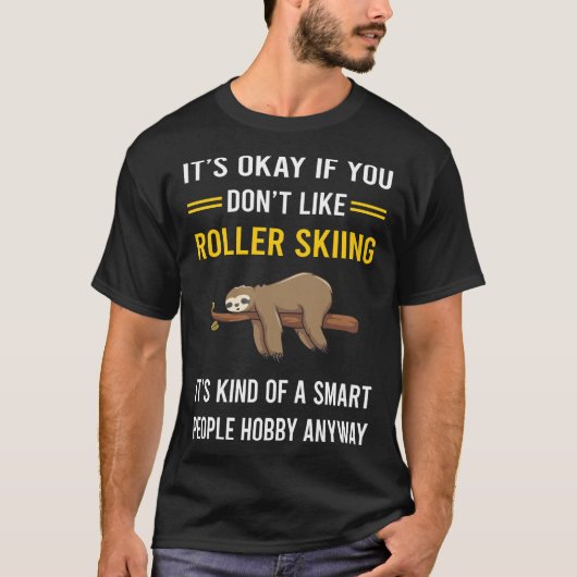Smart People Roller Skiing T-Shirt (Vorderseite)