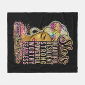 Smart Phantastisch Queen Black Melanin Brown Skin Fleecedecke (Vorderseite (Horizontal))