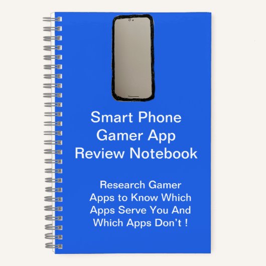 Smart Phone Gamer App Review Notebook Notizblock (Vorderseite)