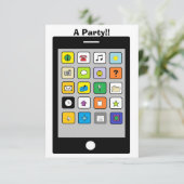 "Smart Phone"-Party Einladungen (Stehend Vorderseite)