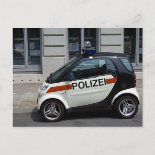Smart Police Car Postkarte