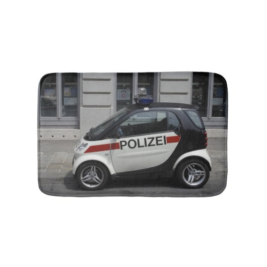 Smart Polizei Auto Badematte (Vorderseite)