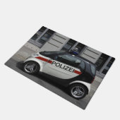 Smart Polizei Auto Fußmatte (Schrägansicht)