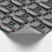 Smart Polizei Auto Geschenkpapier (Ecke)