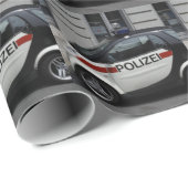 Smart Polizei Auto Geschenkpapier (Rolleneckpunkt)