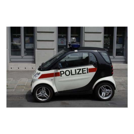 Smart Polizei Auto Poster (Vorderseite)