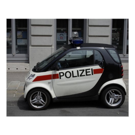 Smart Polizei Auto Poster (Vorderseite)
