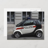 Smart Polizei Auto Postkarte (Vorne/Hinten)