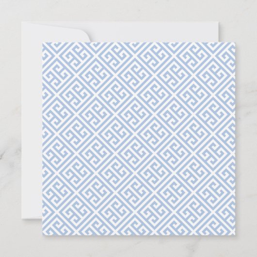 Smart Pumpkins Chinoiserie Blau und Weiß Hochzeit Save The Date (Rückseite)