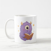 Smart Reading Monster Kids Mug — Purple Study Kaffeetasse (Links)