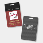Smart Red and Black - Business Diagonal Strip Ausweis (Vorder- & Rückseite)