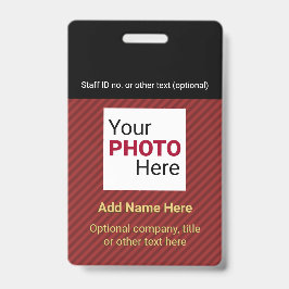 Smart Red and Black - Business Diagonal Strip Ausweis