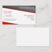 Smart Red and Grau Beruflich Business Card Visitenkarte (Vorne/Hinten)