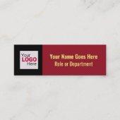 Smart Red Strip Ihr Logo und QR-Code Beruflich Mini Visitenkarte (Vorderseite)