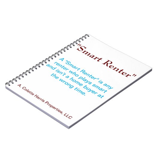 Smart Renter - Design 2 Notebook Notizblock (Linke Seite)