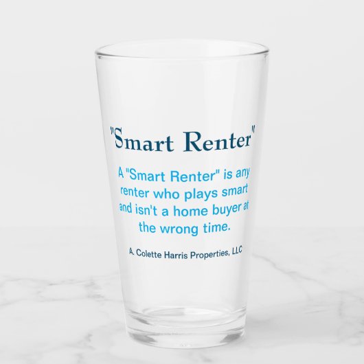 Smart Renter - Design 3 Glas (Vorderseite)
