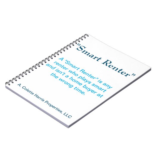 Smart Renter - Design 3 Notebook Notizblock (Linke Seite)