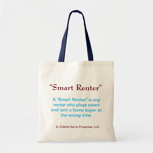 Smart Renter-Tasche - Design 1 Totbeutel Tragetasche (Vorne)