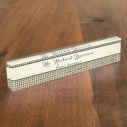 Smart Rustic Weave Namensplakette (Seite)