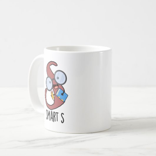 Smart S Funny Alphabet Pub Kaffeetasse (Vorderseite Links)
