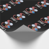 Smart S Funny Alphabet Pun Dark BG Geschenkpapier (Ecke)