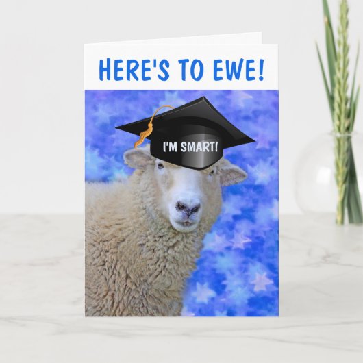 Smart Sheep Abschluss Card Karte (Vorderseite)