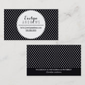 SMART SIMPLE SPOT Mini-Polka Punkt fett Schwarz-we Visitenkarte (Vorne/Hinten)