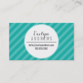 SMART SIMPLE SPOT Streifen Muster trendy Jade grün Visitenkarte (Vorderseite)