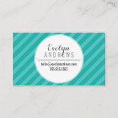 SMART SIMPLE SPOT Streifen Muster trendy Jade grün Visitenkarte (Vorderseite)