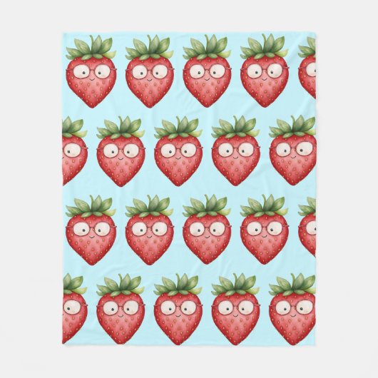 Smart Strawberry Fleecedecke (Vorderseite)