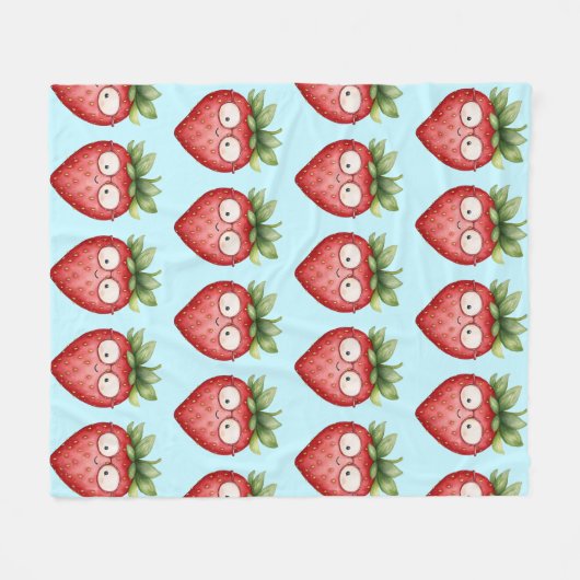 Smart Strawberry Fleecedecke (Vorderseite (Horizontal))