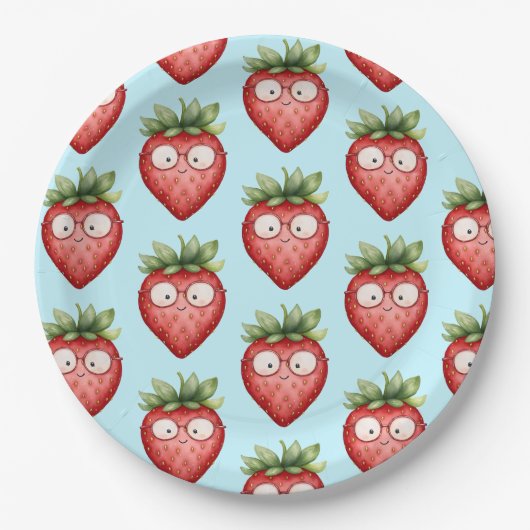 Smart Strawberry Pappteller (Vorderseite)