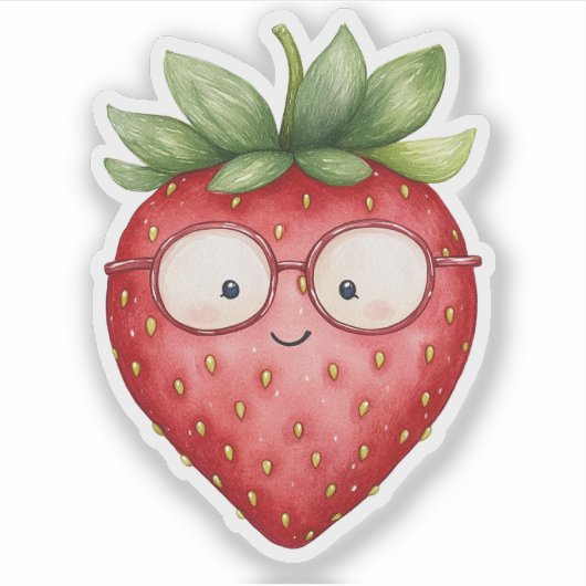 Smart Strawberry Sticker (Vorderseite)