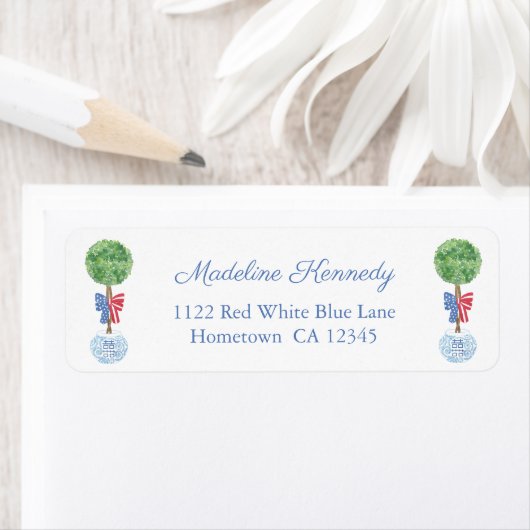 Smart US Flagge Bow Boxwood Rücksendeadresse (Insitu)