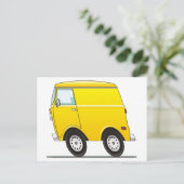 Smart Van Yellow Postkarte (Stehend Vorderseite)