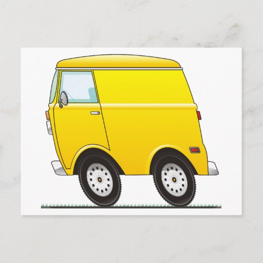 Smart Van Yellow Postkarte (Vorderseite)