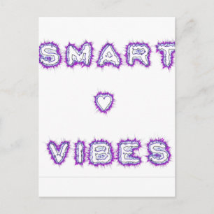 Smart Vibes Zitat Text Art Design Postkarte